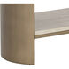 Roshni 26 X 21 inch Natural / Antique Gold Side Table